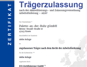 AZAV Screen Traegerzulassung